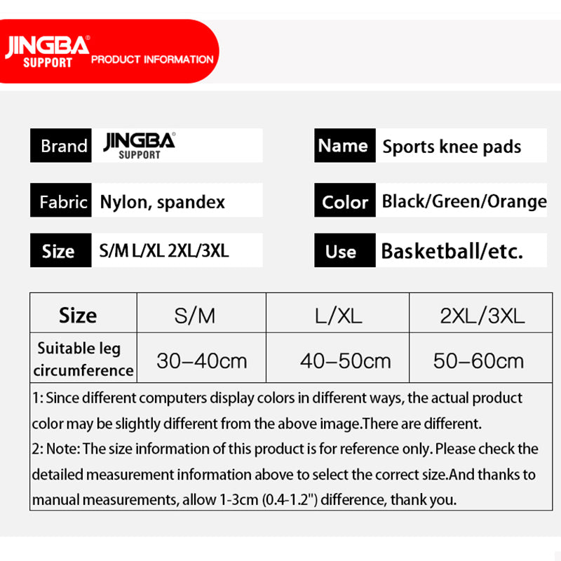 JINGBA SUPPORT 9067 unisexe 3D tricoté genouillère professionnelle genouillère Compression genouillère pour courir basket-ball