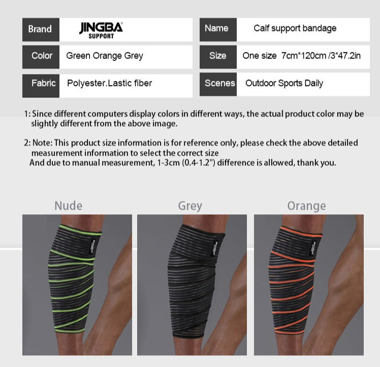 JINGBA SUPPORT 0324 Bandage de Genou de Levage Fitness Super Robuste pour Attelle de Genou de Veau Powerlifting