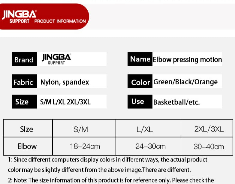 JINGBA SUPPORT 0137A Nylon Compression Élastique Bras-manches Coudières Basketball Protection tennis moto coudière