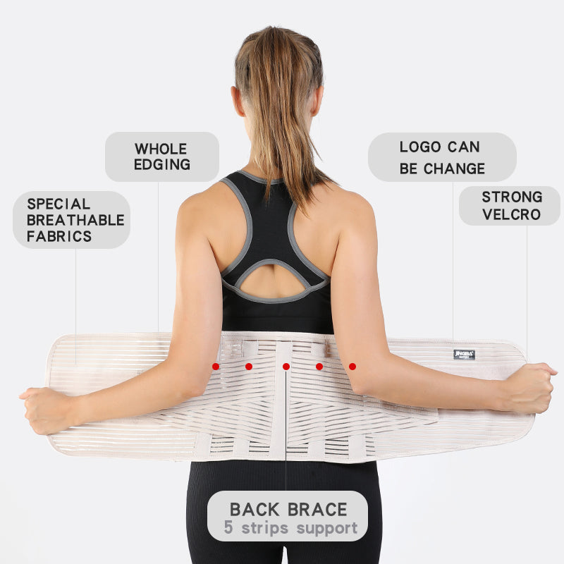 JINGBA SUPPORT 5052 haute qualité avancée chaude lombaire inférieure personnalisée double sangles sueur taille taille bande
