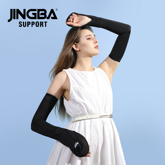 JINGBA SUPPORT 3945 bras soleil manches compression protection UV refroidissement pour hommes femmes été crème solaire cyclisme conduite golf course à pied