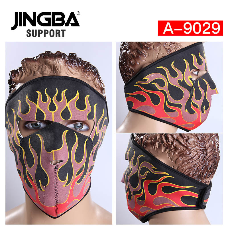 JINGBA 5996 Masque facial tactique intégral pour le sport, la moto, Halloween - Coupe-vent