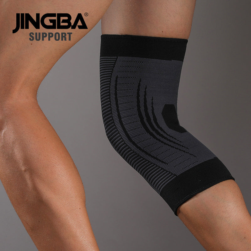JINGBA SUPPORT 6067 Attelle de compression pour basket-ball à manches élastiques hautes - Protecteur de sport pour hommes et femmes