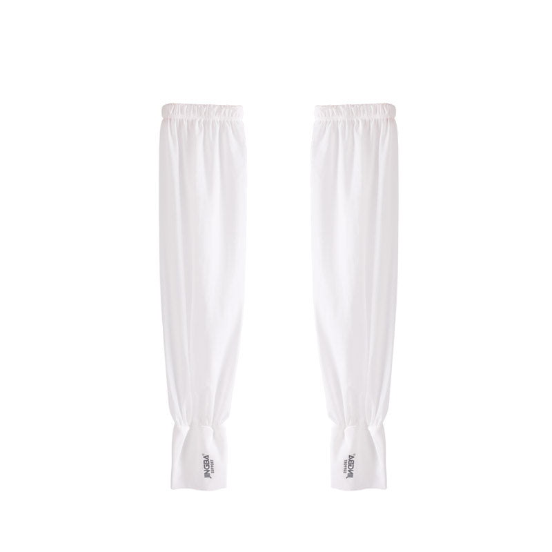 JINGBA SUPPORT 7945 longs gants en dentelle Ultra-minces Protection solaire contre les UV maille de refroidissement Tulle manches de protection solaire manches sans doigts