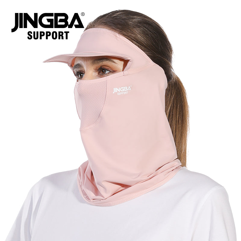 5055 Cooling Face Mask with Visor Lightweight Summer Sun Protection Cooling Shawl Breathable Mesh Sport Cap