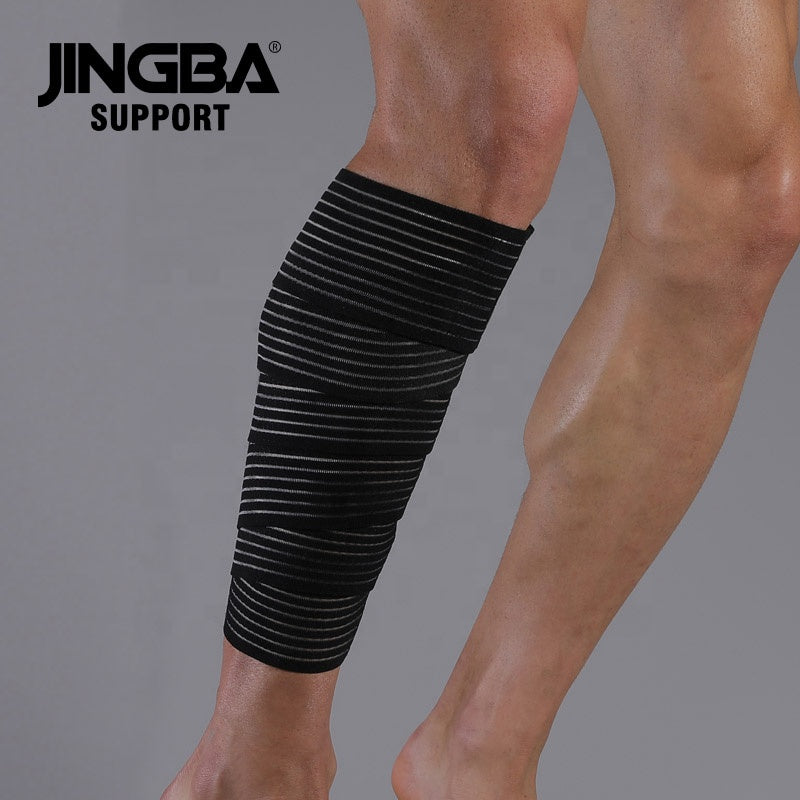 JINGBA SUPPORT 5224 Attelle de soutien du genou pour haltérophilie Super Heavy Duty Fitness Calf Wraps Bandage