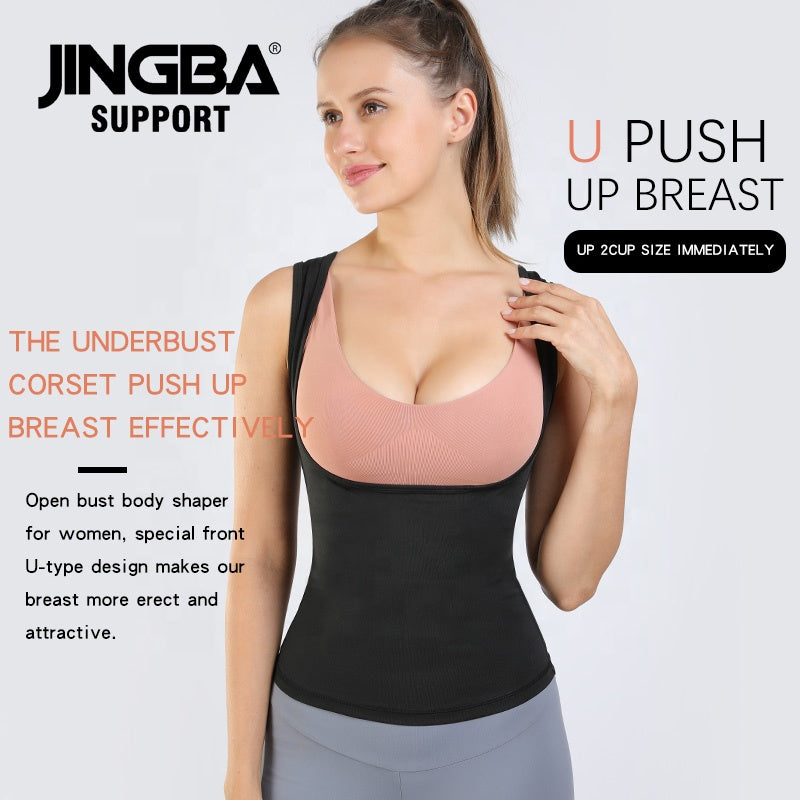 JINGBA SUPPORT 0001 - Débardeur amincissant en néoprène chaud pour homme et femme - Gilet de sauna en sueur pour le sport