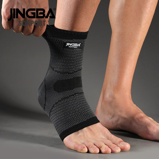 JINGBA SUPPORT 7047 Support de cheville en nylon élastique Compression tricotée Manchon de cheville Protection contre les blessures sportives Chaussettes de soutien des pieds