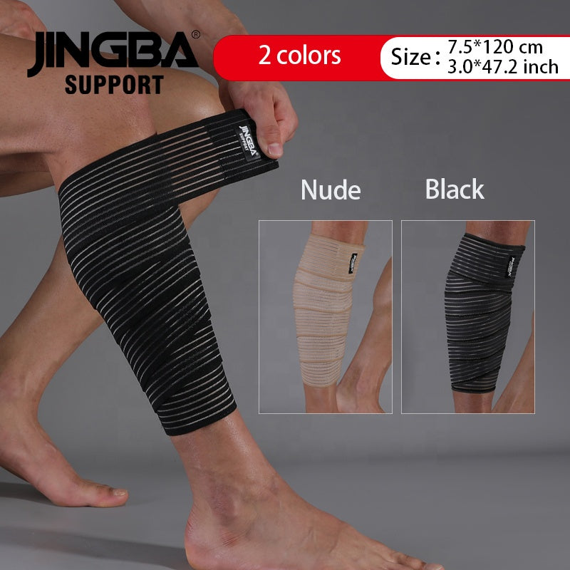 JINGBA SUPPORT 5224 Attelle de soutien du genou pour haltérophilie Super Heavy Duty Fitness Calf Wraps Bandage