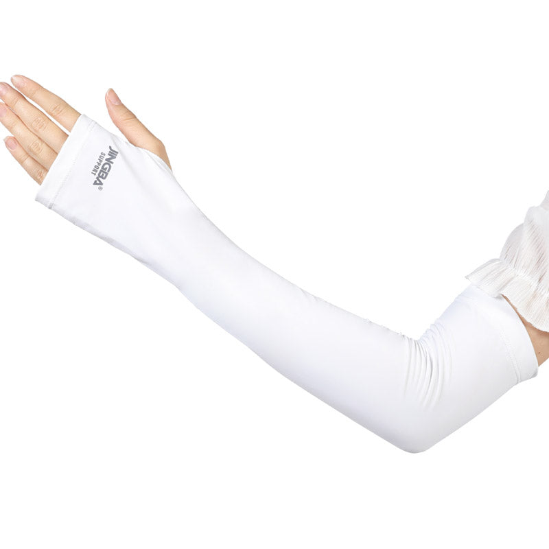 JINGBA SUPPORT 4945 chauffe-bras thermique été refroidissement cyclisme hiver bras manches couvre-bras avec trous pour les pouces pour hommes femmes
