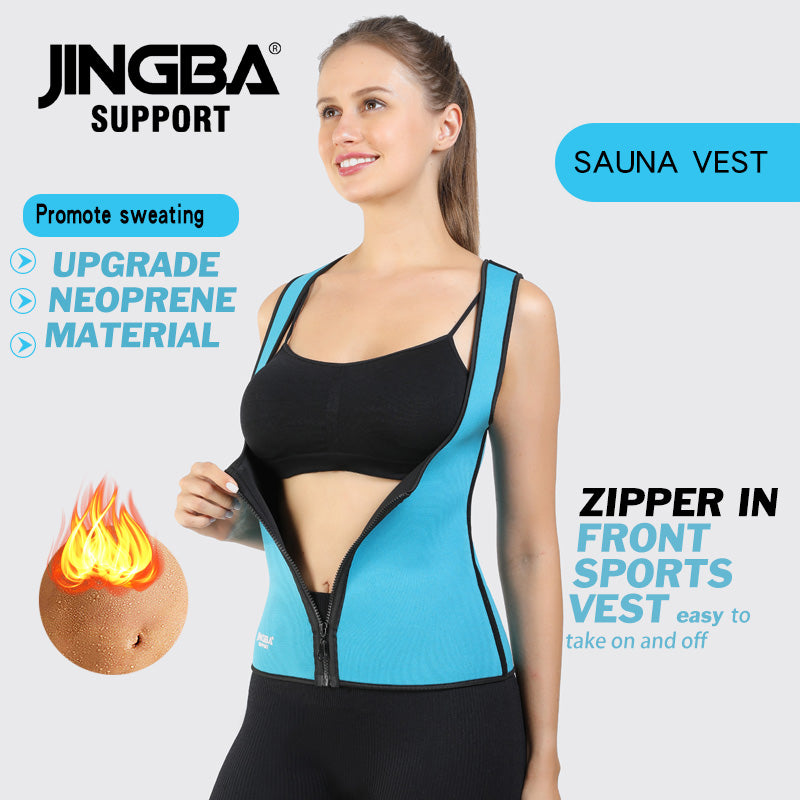 JINGBA SUPPORT 3380 Gym Fitness Néoprène Sport Sweat Vest Sauna Sport Gilet pour Sport Vie Quotidienne