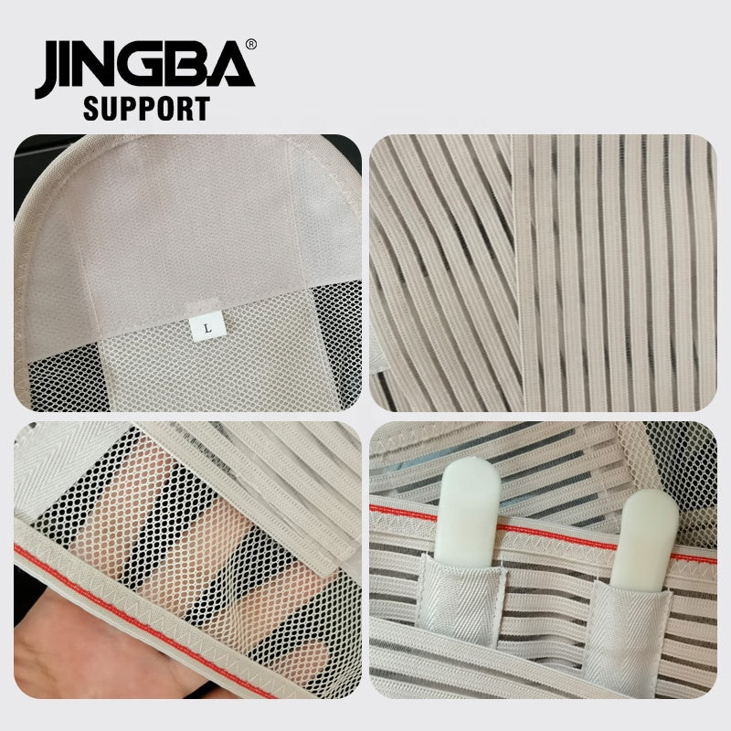 JINGBA SUPPORT 2052 corset taille réglable beige sueur pour homme et femme trimmer lumber support