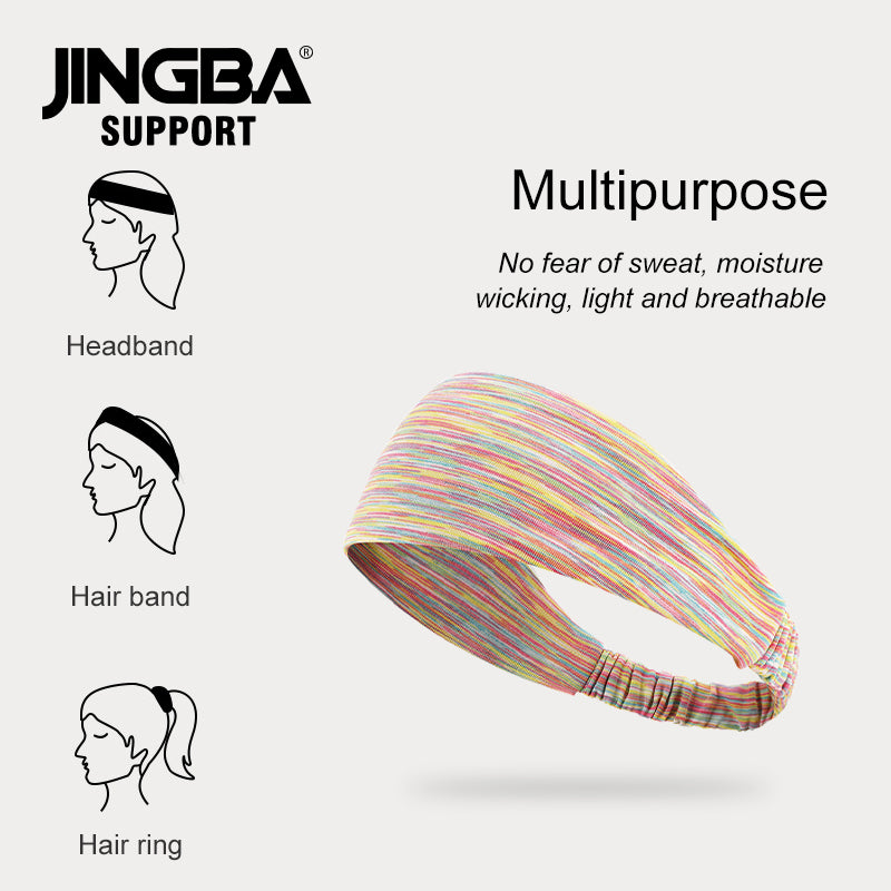 JINGBA SUPPORT 5155 Bandeau de sueur doux antidérapant pour femme pour le sport et le yoga, haute élasticité et doux pour la peau