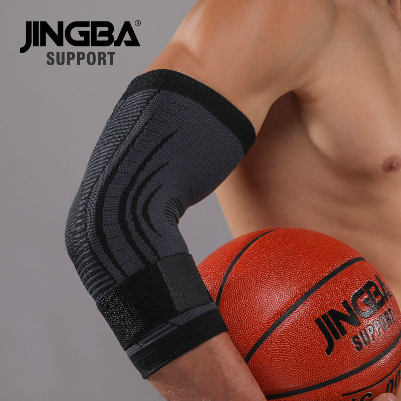 JINGBA SUPPORT 5037 Coudière Nylon Élastique Coudière Baseball Tennis Protection Bandage Baseball Compression bras Manches