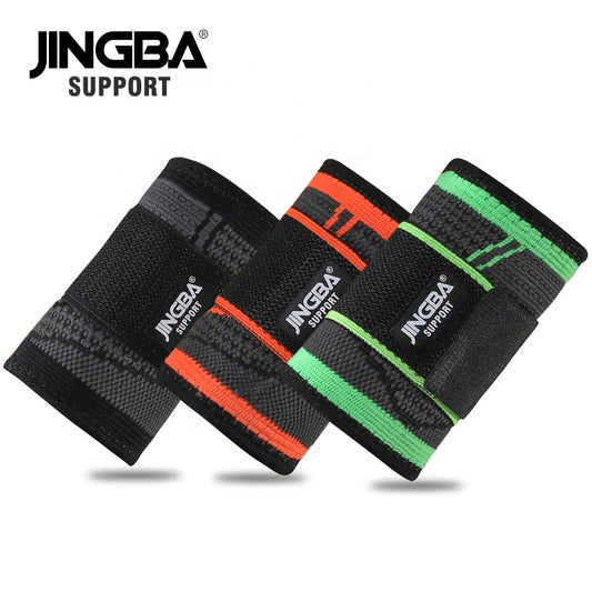 JINGBA SUPPORT 8017 haltérophilie dynamophilie musculation large compressé haut élastique poignet avec sangles