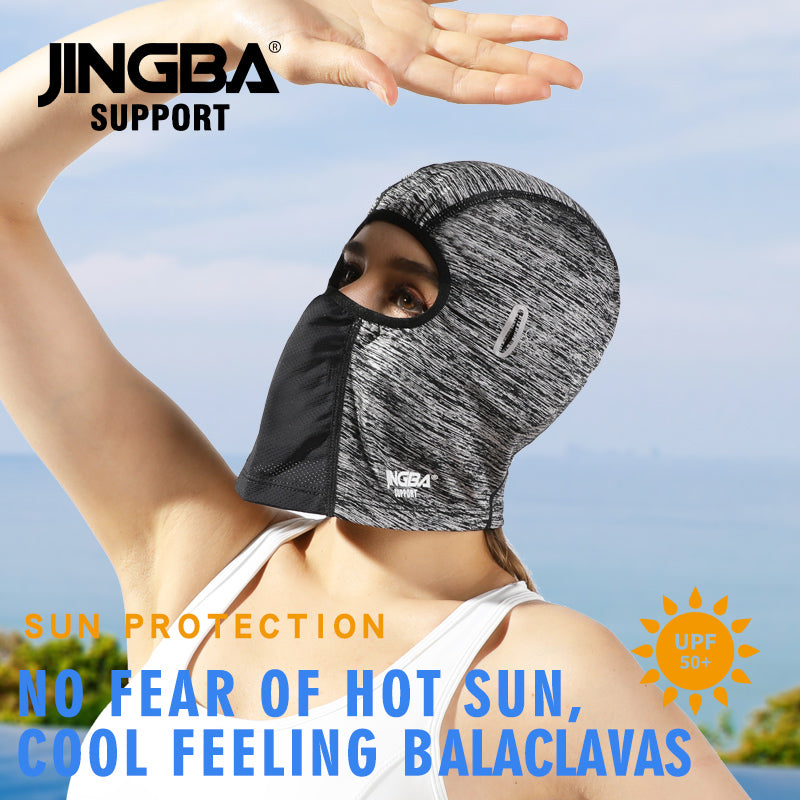 JINGBA SUPPORT 3155 cagoule masque facial moto coupe-vent respirant sport pêche visage couverture Anti-UV été hiver Ski masque