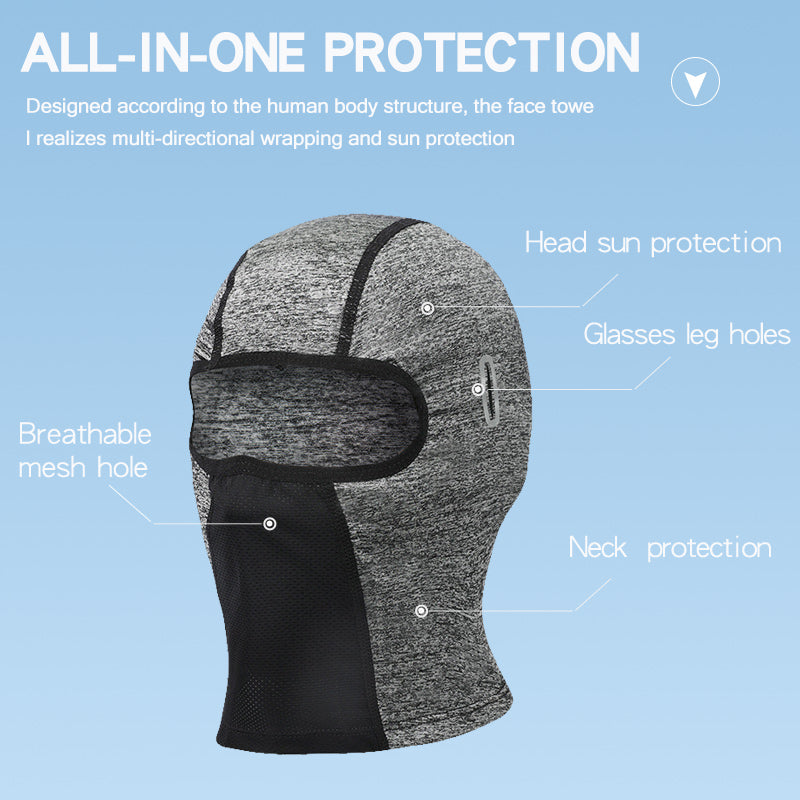 JINGBA SUPPORT 3155 cagoule masque facial moto coupe-vent respirant sport pêche visage couverture Anti-UV été hiver Ski masque
