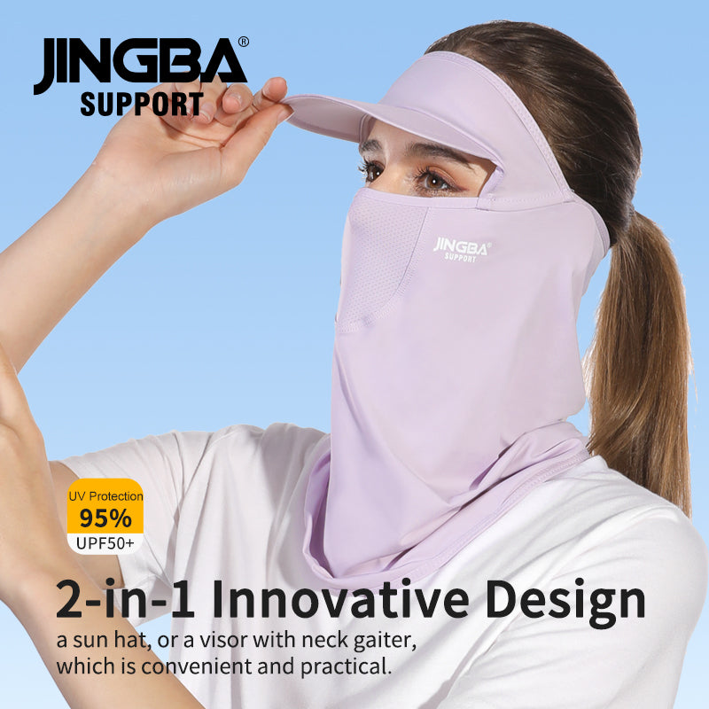 5055 Cooling Face Mask with Visor Lightweight Summer Sun Protection Cooling Shawl Breathable Mesh Sport Cap