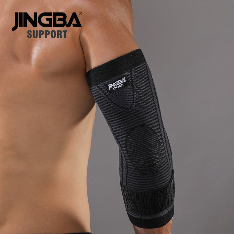 JINGBA SUPPORT 5037 Coudière Nylon Élastique Coudière Baseball Tennis Protection Bandage Baseball Compression bras Manches