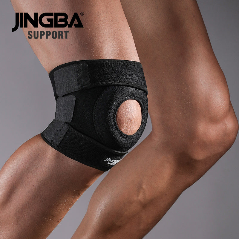 JINGBA SUPPORT 6008 Support de genou en néoprène Attelle de sport réglable Basket-ball Course à pied Genouillère