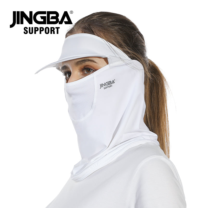 5055 Cooling Face Mask with Visor Lightweight Summer Sun Protection Cooling Shawl Breathable Mesh Sport Cap