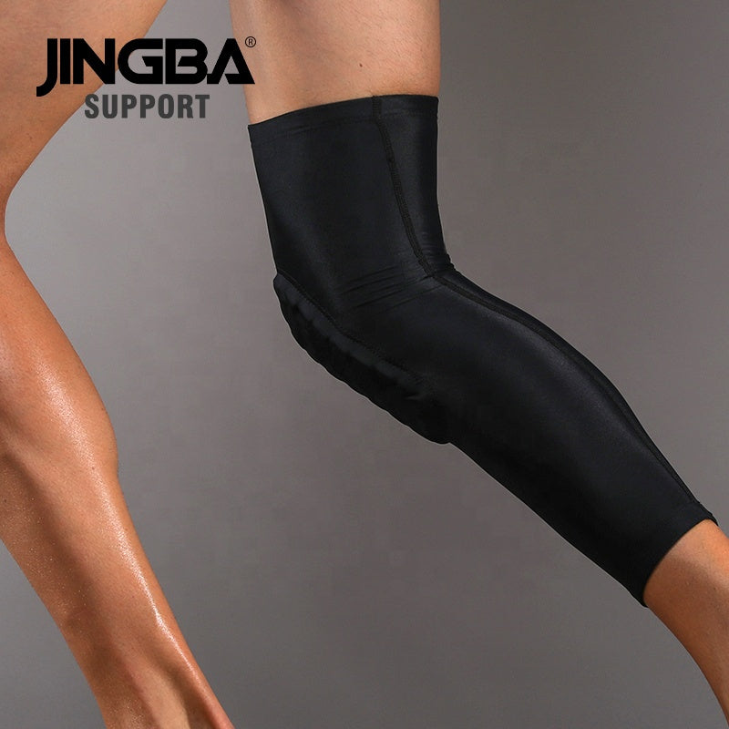 JINGBA SUPPORT 3024 sport protection Anti-chute genouillère orthèse Compression porter nid d'abeille genouillères Bandage à manches longues