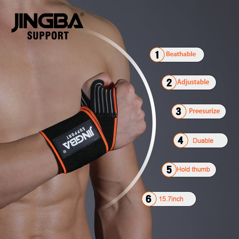 JINGBA SUPPORT 1324 Bandes de poignet de qualité supérieure Sangles de levage Bandes de poignet robustes de qualité professionnelle