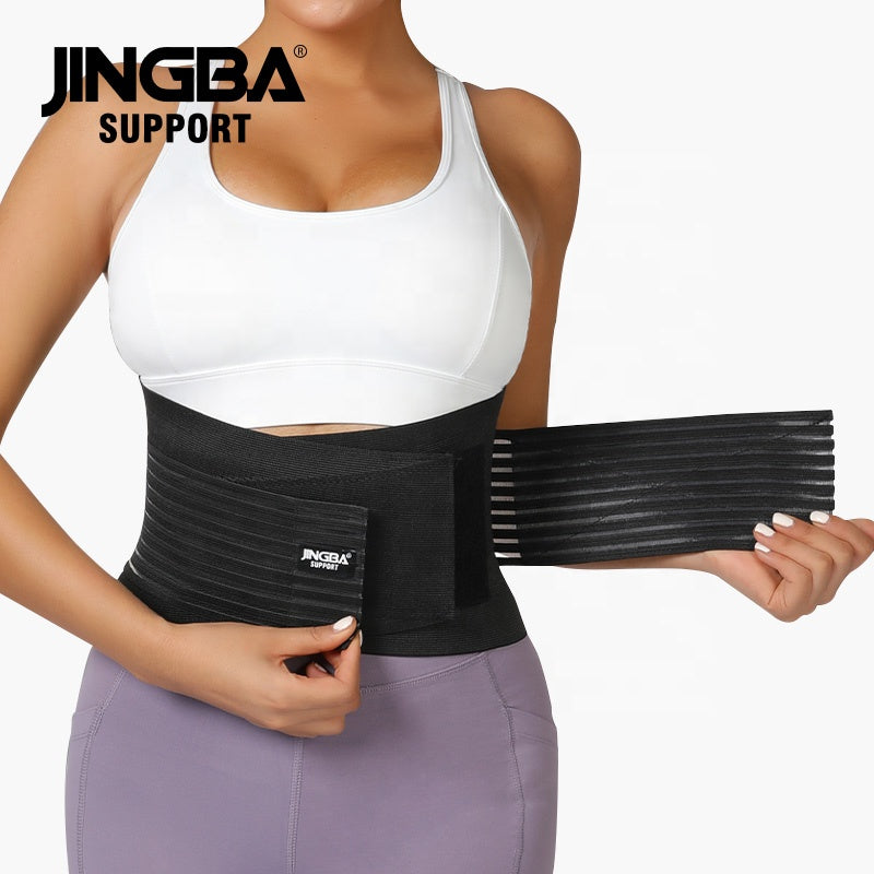 JINGBA SUPPORT 0052 Private Label Double Bretelles corset de perte de poids Minceur Taille Formateur Sueur Taille Trimmer Bande