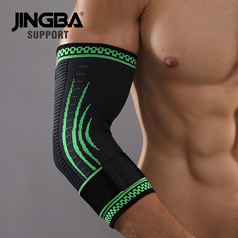 JINGBA SUPPORT 5037 Coudière Nylon Élastique Coudière Baseball Tennis Protection Bandage Baseball Compression bras Manches