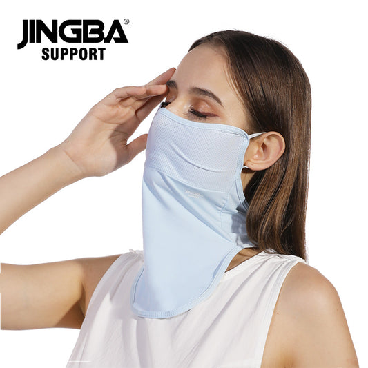 JINGBA SUPPORT 3055 cache-cou masque facial avec sangles d'oreille réglables Bandana lavable couvre-visage écharpe pour poussière soleil