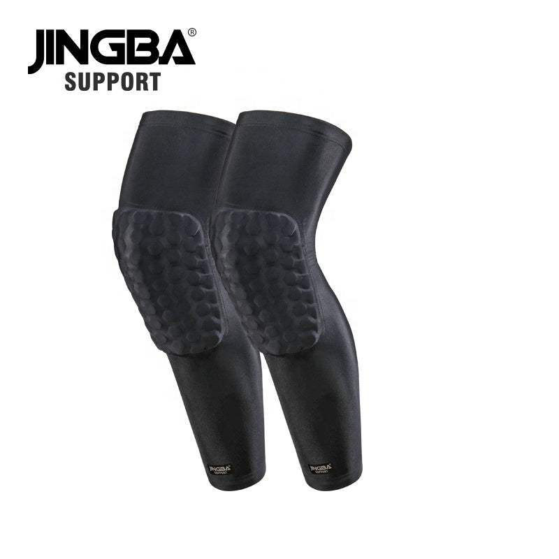JINGBA SUPPORT 3024 sport protection Anti-chute genouillère orthèse Compression porter nid d'abeille genouillères Bandage à manches longues