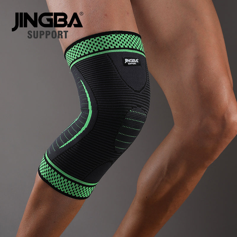 JINGBA SUPPORT 6067 Attelle de compression pour basket-ball à manches élastiques hautes - Protecteur de sport pour hommes et femmes